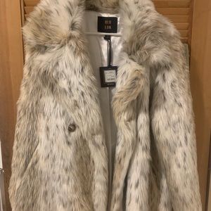 Brand new never worn fab faux fur coat